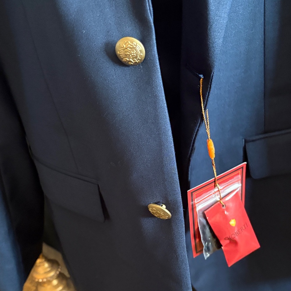 NWT GIOBERTI Men's Navy Blue Blazer men’s 38R - Picture 6 of 11